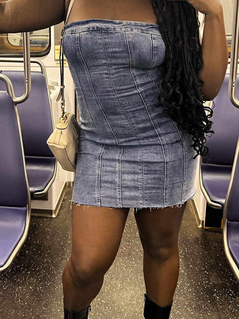 Princess Polly Light Blue Denim Strapless Mini Dress